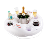 Seau à glace flottant gonflable pour buffet, boissons et vin, support à snacks, plateau flottant pour boissons