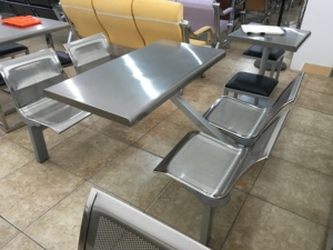 Hot Sale Restaurant Table Chairs <strong>Bench</strong> <strong>Seats</strong> <strong>Dining</strong> Table and Chair Sets Stainless Steel Restaurant Furniture School <strong>Dining</strong> Room - Product Image 2