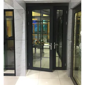 Chine fournisseur taille personnalisée en aluminium extérieur de l'hôtel portes d'entrée