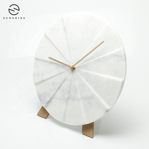 Nuovo Disegno Della Decorazione Naturale di Pietra di Marmo <span class=keywords><strong>Soggiorno</strong></span> Silenzioso <span class=keywords><strong>Orologio</strong></span> Da Parete - Product Image 4