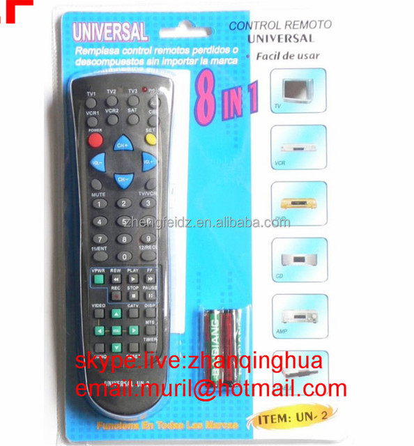 High Quality Black URC22C-15 15 in 1 UNIVERSAL REMOTE CONTROL With R03 2*AAA 1.5V Battery ZF LCD REMOTE FACTORY