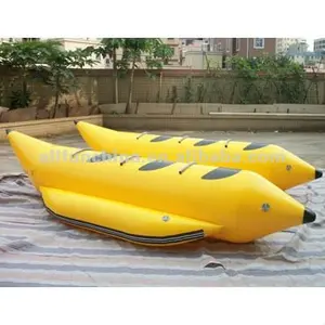 Bateau gonflable en forme de banane à 6 places, bateau de jeux aquatiques, de course, logo personnalisé, couleurs