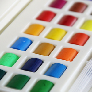Juego de 24 pinturas de acuarela de colores sólidos con pincel de regalo - Product Image 5