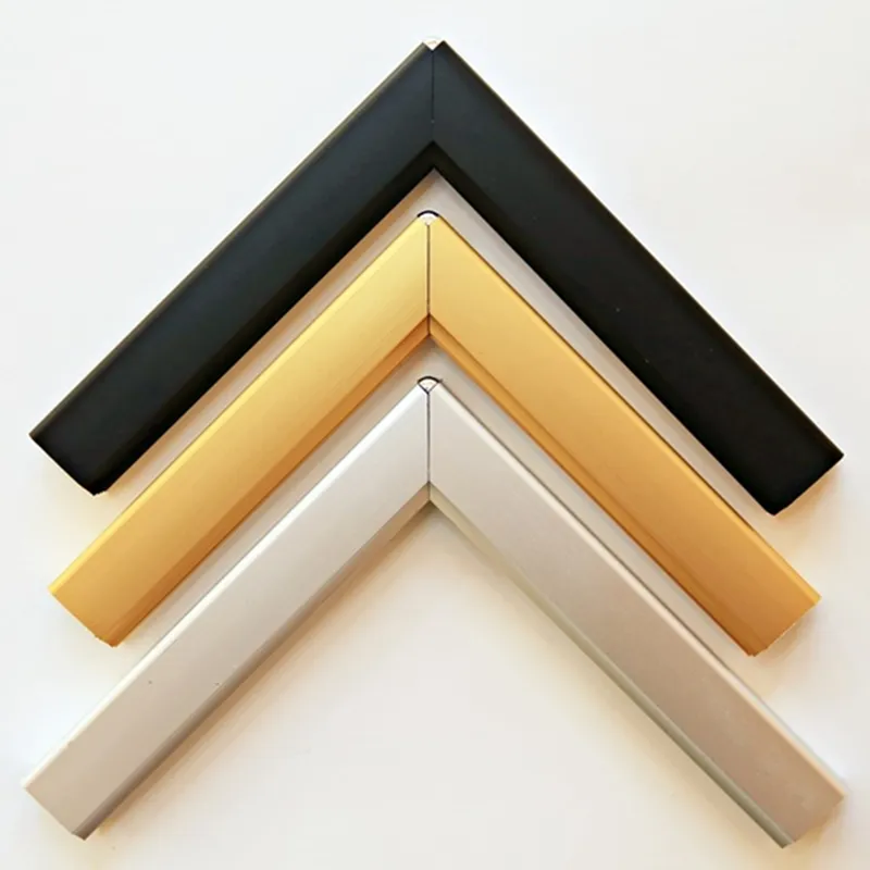 custom anodized brushed aluminum frame for picture photo mirror frames