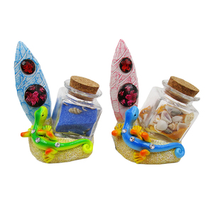 Nuovo Prodotto di Vetro Trasparente albero di cocco decorazione della perla di sabbia bottiglia di <span class=keywords><strong>souvenir</strong></span> per arte della sabbia - Product Image 6