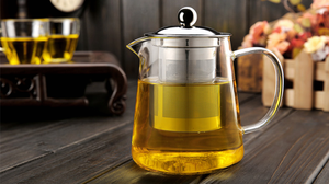 Théière résistante à la chaleur avec couvercle en acier inoxydable, verre borosilicate cafetière - Product Image 3