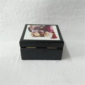 wholesale customized wood box with sublimation ceramic tile