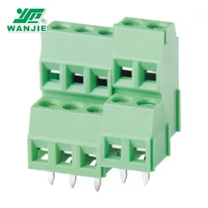 De doble nivel Wanjie 3,5mm 3,81mm PCB bloque de terminales de tornillo WJEK350A/WJEK381A
