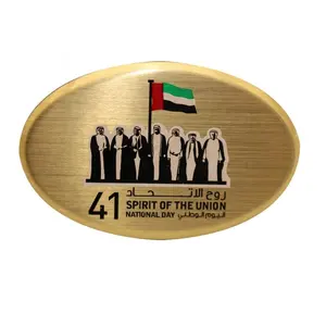 Broche de lapela uae 7 sheikhs, insignia para o espírito 47th uae da união, dia nacional, 2018