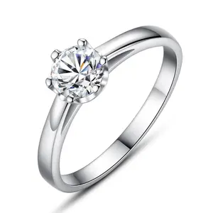 Czcity elegante eternidade 925 prata esterlina, mulher confiável, atacado de casamento, joias simples, novo anel de moda