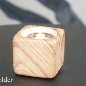 Geometric Cutting Marble Glazed Modern Home Decor <strong>Candle</strong> Jaes Noridc White Ceramic <strong>Tealight</strong> <strong>Candle</strong> <strong>Holder</strong> - Product Image 5