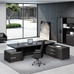 Hot Verkoop Office Tafel Bureau Luxe Executive Kantoormeubilair Bureau