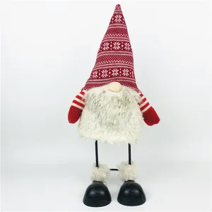 Fatti a mano di natale babbo natale svedese scandinavo tomte elf nano tessuto della decorazione ornamento di natale nordic gnome con piedini in metallo