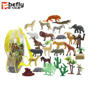 Nuovo Zaino con Cerniera, Vari Tipi di Giocattoli in Plastica di Animali Selvatici Misti in Confezione Grande - Product Image 1