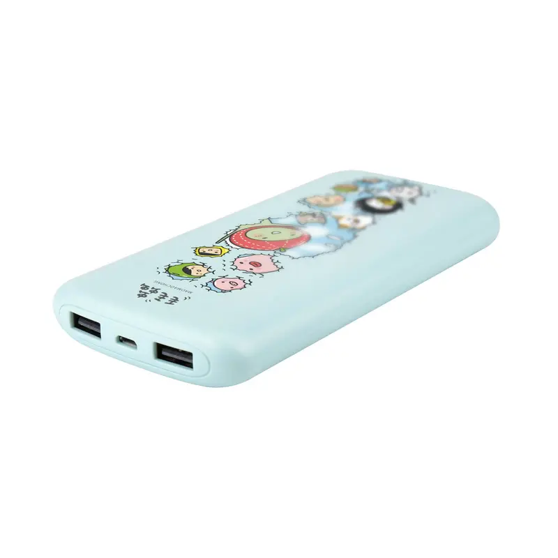 Consumer electronics CE ROHS approved cartoon pattern Micro & USB C dual intput cute powerbank 10000mAh