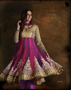Fashion Women's V-Neck Linen Suit Dresses Trendy Indian/Pakistani Style for Party Wear-kanya Fancy Garments Embossed Printing - Product Image 2