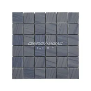 Centurymosaic синий макаубас 2x2 ''Квадратная Мраморная синяя плитка мозаичный пол