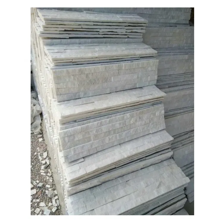 Batu Veneer Quartz Budaya Batu Batu Perak Putih Cina Murah