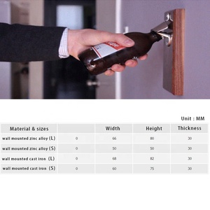 Ouvre-bouteille spécial Durable pour hommes, équipement rustique en fonte, à montage <span class=keywords><strong>mural</strong></span>, vente en gros - Product Image 5