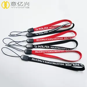 High quality custom printed out logo wrist band short screen remote control lanyard