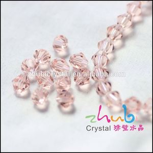 Yiwu venta al por mayor de Color rosa cristal grueso cono doble de bolas - Product Image 1