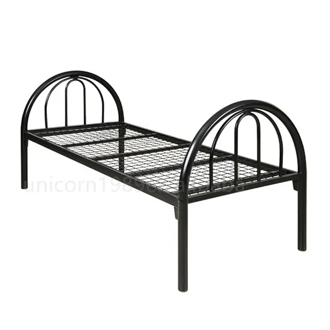 Popular cheap china Steel iron single metal bed Hebei metal bed