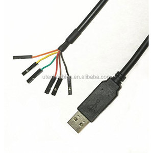สายแปลงสัญญาณ USB TTL 6 พิน รุ่น <span class=keywords><strong>Utech</strong></span> YT-TTL09-2 คุณภาพสูง TTL-232R-3V3 พร้อมสายถักป้องกัน FTDI  ตัวนำทองแดงเคลือบดีบุก  วัสดุ PVC - Product Image 1