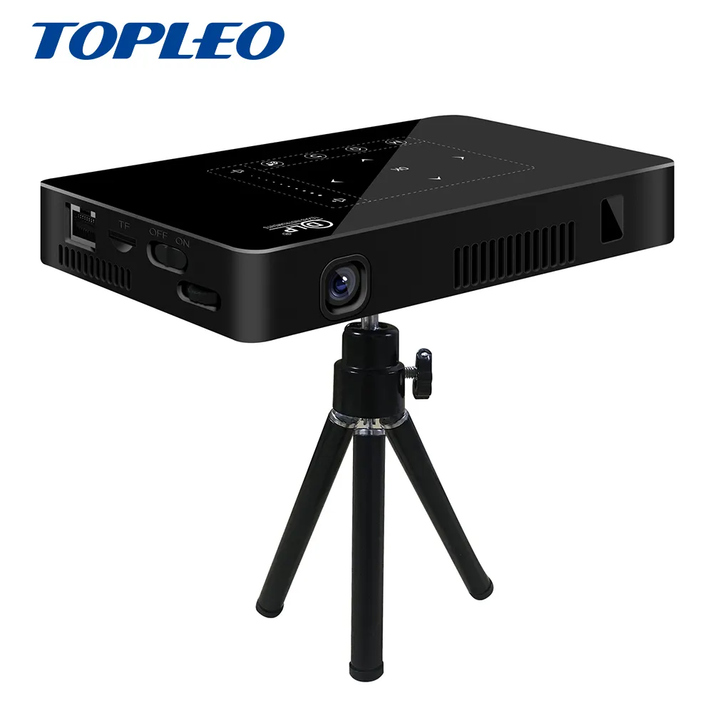TOPLEO P10 CPU8コア200インチスクリーンディスプレイ150ルーメンDLP短焦点ミニホログラフィックオーバーヘッドプロジェクター