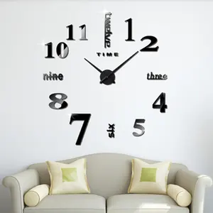 Reloj de pared grande 3D de diseño moderno, decoración para el hogar y la Oficina, venta al por mayor, gran oferta