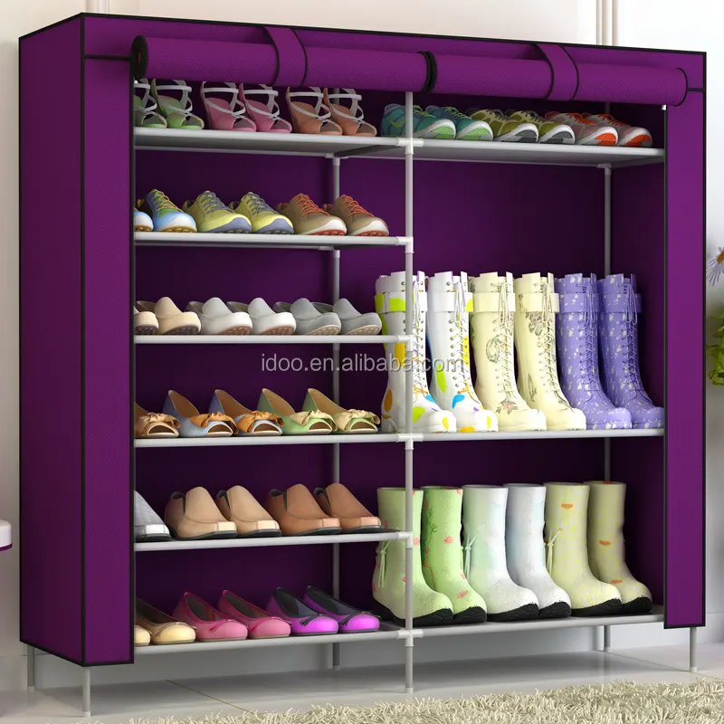 Hot Sell Shoe Rack Cabinet Furniture Non-woven Fabric Adjustable Double Shoe Rack