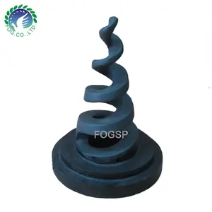 China supplier wide passage SiC Spiral Spray Nozzle, Acid Alkaline-Proof silicon carbide spiral nozzle