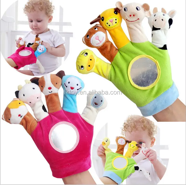 Educational Hand Animal Glove Finger Puppet Hand Toy For Baby