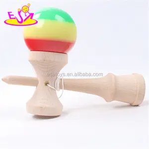 Renkli ahşap bilboquet oyuncak ile 18*6*7 cm W01A018