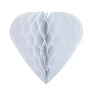 Colorido colgante de nido de abeja de papel de tejido Garland boda Corazón de San Valentín Decoración