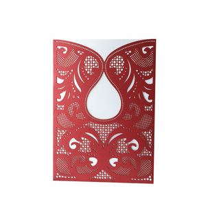 Tarjeta de invitación de boda <span class=keywords><strong>en</strong></span> forma de corazón de terciopelo creativo elegante inglés 3D - Product Image 5