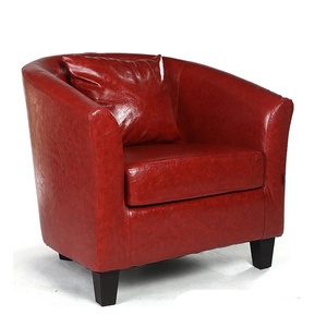 लकड़ी के फ्रेम चमड़े के कपड़े सोफे कुर्सी टब कुर्सी होटल में - Product Image 1