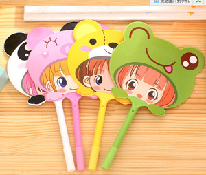 Sveglio e Bello di Figura del Ventilatore di Promozione logo personalizzato Novità pubblicità ventilatore di plastica della <span class=keywords><strong>penna</strong></span> per i bambini dare via - Product Image 3