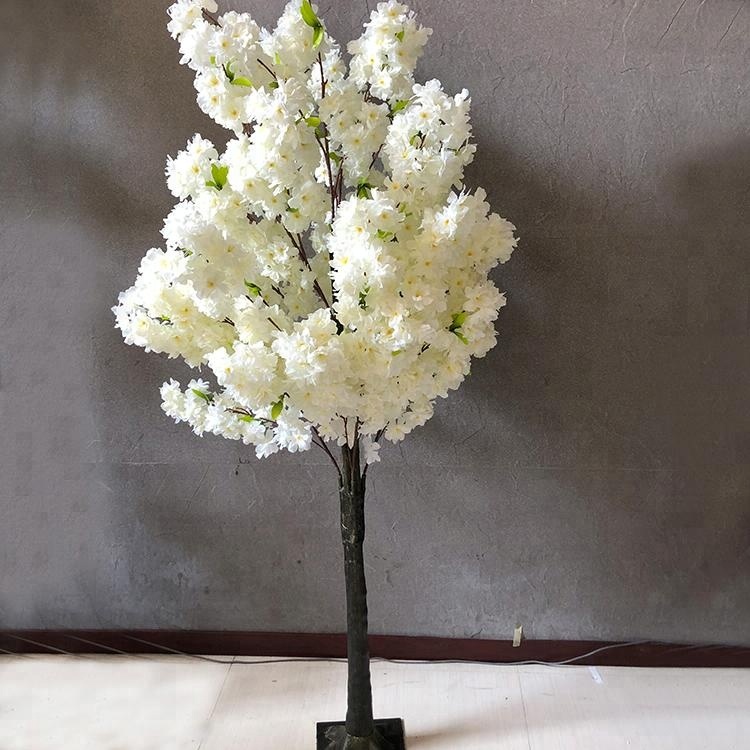 Sunm Boutique Ramo Di Ciliegio Artificiale In Seta 3 Steli - Fiori Finti Per Decorazione Casa Matrimonio (Bianco/Rosa, Lunghezza 96 Cm)