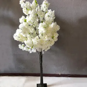 cây với hoa nhỏ màu trắng Suppliers-Đám Cưới Nhà Thờ Backdrop Trang Trí Nhân Tạo Lụa Cherry Blossom Cây Arches