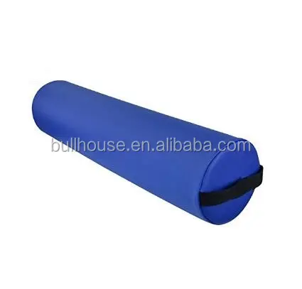 Strap Handle Blue Massage Full Round Bolster Pillow Spa Cushion