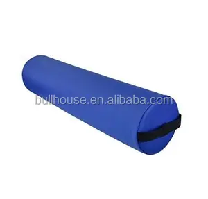 Massage Full Round Bolster Pillow Spa Cushion Strap Handle Blue