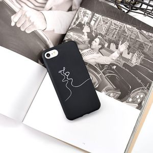 Moda simple lápiz dibujo chica amante Teléfono para iPhone 6 6 S 7 más - Product Image 1