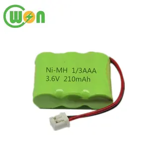 Batterie Rechargeable pour téléphone sans fil, 10 pièces, 3.6V, 210mAh, Ni-MH, 1/3AAA NIMH