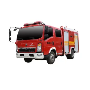 Sinotruk HOWO 4X2 agua fuego vehículos de rescate 3 ton agua tierno camión de bomberos