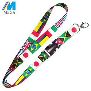 ランヤードセット耐久性ポリエステル素材プロモーション国際旗昇華ランヤードIDカードホルダー - Product Image 3