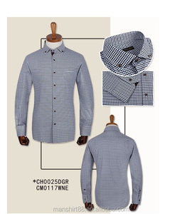 100% cotone a quadri a maniche lunghe button up collar su misura personalizzato mens <span class=keywords><strong>camicia</strong></span> di vestito - Product Image 1