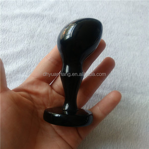 Natürliche schwarze <span class=keywords><strong>Obsidian</strong></span> Stein Anus <span class=keywords><strong>Massage</strong></span> gerät, künstliche Kristall Anal Plugs sexy Spielzeug für den Menschen - Product Image 6