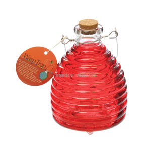 Trampa de avispas de vidrio con tapón de corcho, mango colgante para jardín, granja, trampa de vidrio colgante, artículos de vidrio coloridos - Product Image 5