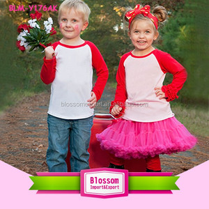 Monogram Blanks Red White Polka Dot Raglan 3/4 Tay Áo Bóng Chày Tee T Áo Sơ Mi Gia Đình Phù Hợp Với Người Lớn Kid Mẹ Và Tôi Áo Raglan - Product Image 3