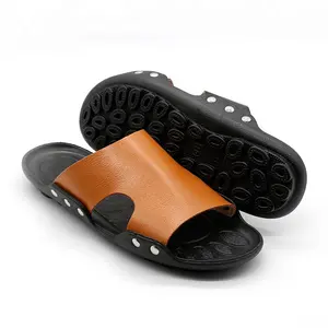 Bán buôn Thiết Kế Thời Trang PU Trên Mens Casual Slides Dép Đi Trong Nhà